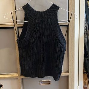 High neck knit top